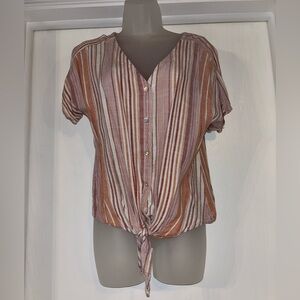 Stripped button up shirt